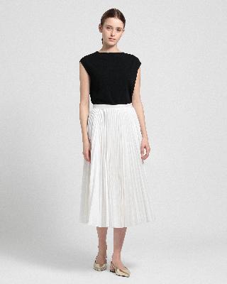 Sleek Poplin Sunburst Midi SK | WOMEN（レディース）｜Theory 公式 