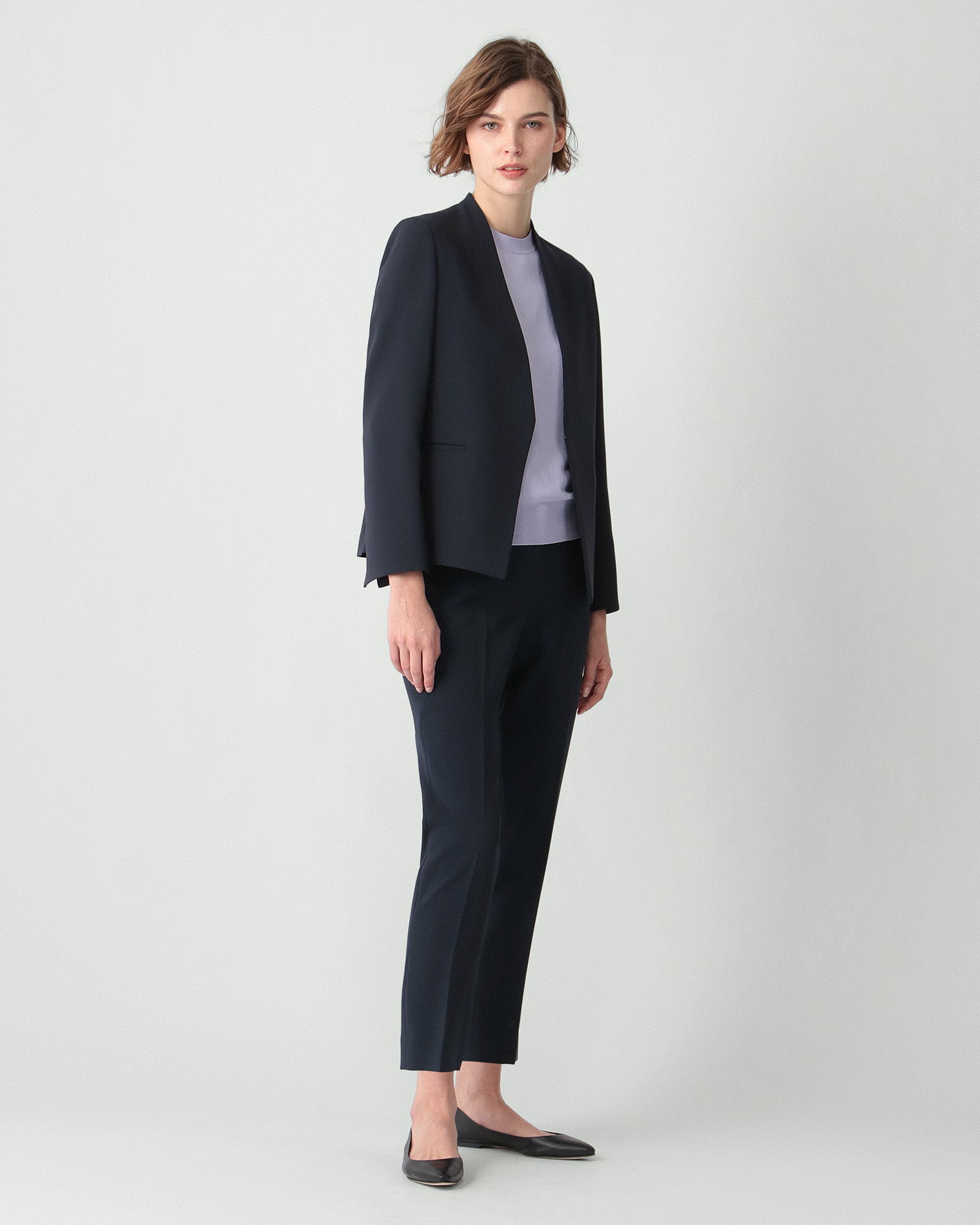 theory luxe セオリーリュクス スラックス 34(XS位) 紺 luxe theory