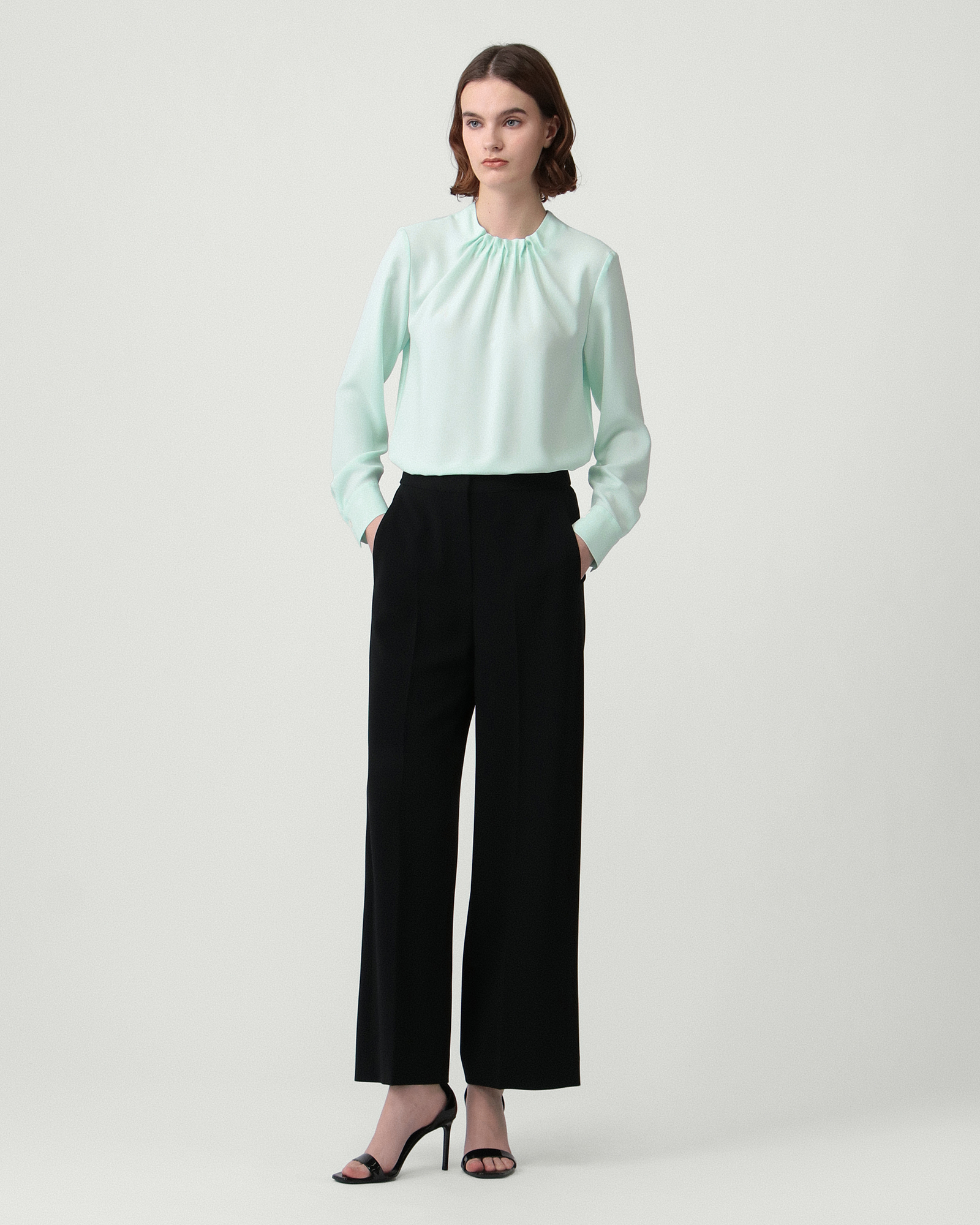 セオリーリュクス Marvine Gali Blouse フロスティアイス 42
