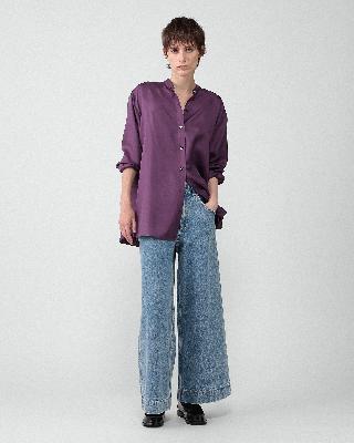 ribbon-bon theory luxe パープル　ブラウス　半袖 ブラウス・シャツ | Theory luxe[セオリーリュクス]公式通販サイト