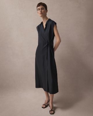 Mod Silk Twill Convertible Wrap Dress | WOMEN（レディース