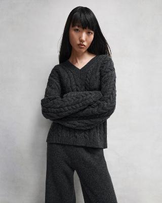 一部店舗限定 Felted Wool Cash Cable Sweater | WOMEN（レディース