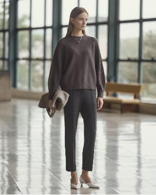 美品theoryセオリー⭐︎カシミア混ノーカラーロングコート⭐︎パンツスカートに 42203 (3) (1).jpg