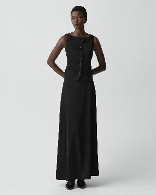 Base Satin Aline Maxi Skirt | WOMEN（レディース）｜Theory 公式通販