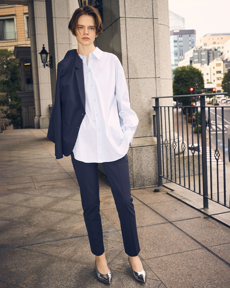 セオリー　フードジャケット　SOFT LAWN GATHER　ホワイトS セオリー(Theory)公式通販 メンズファッション