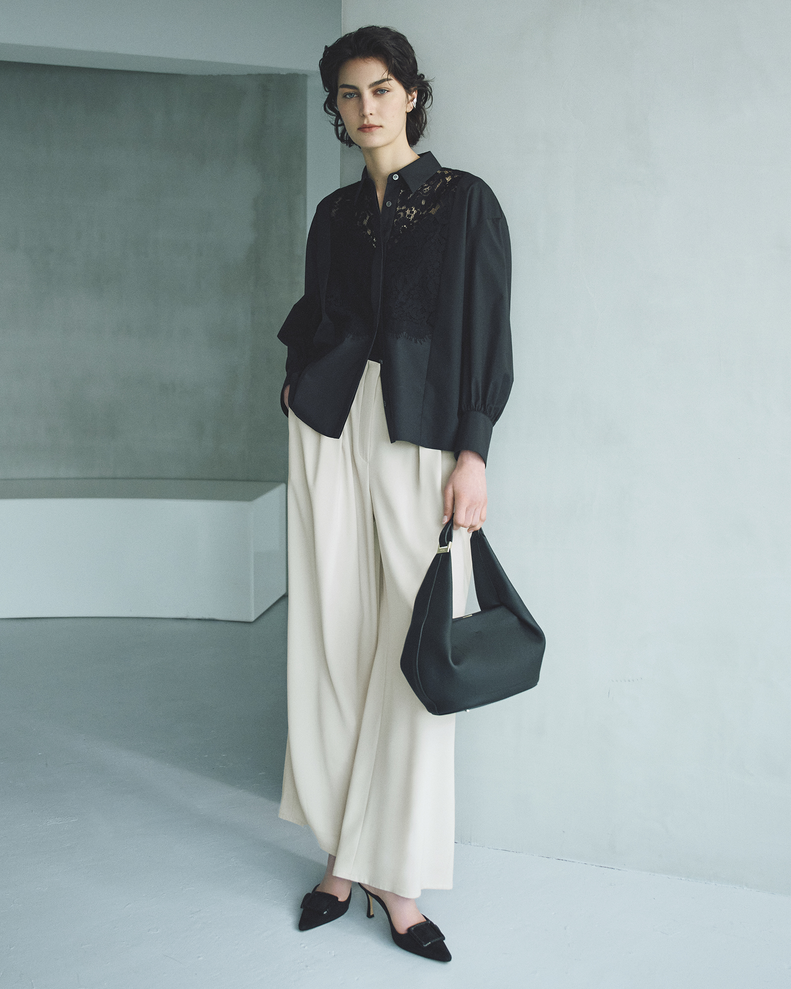 Theory theory luxe 22AW ミニタイル柄プリント ロングスカート 38