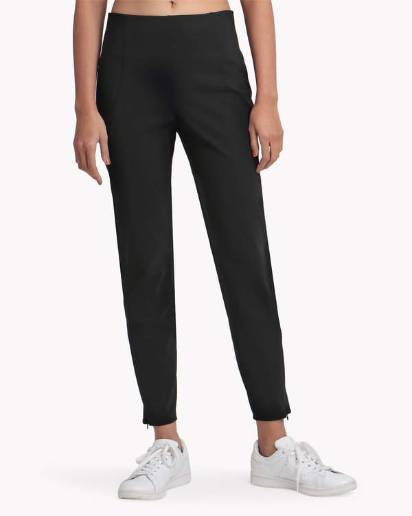 Theory Synthetic Seamed Legging in Black Slacks and Chinos Leggings Womens Clothing Trousers 