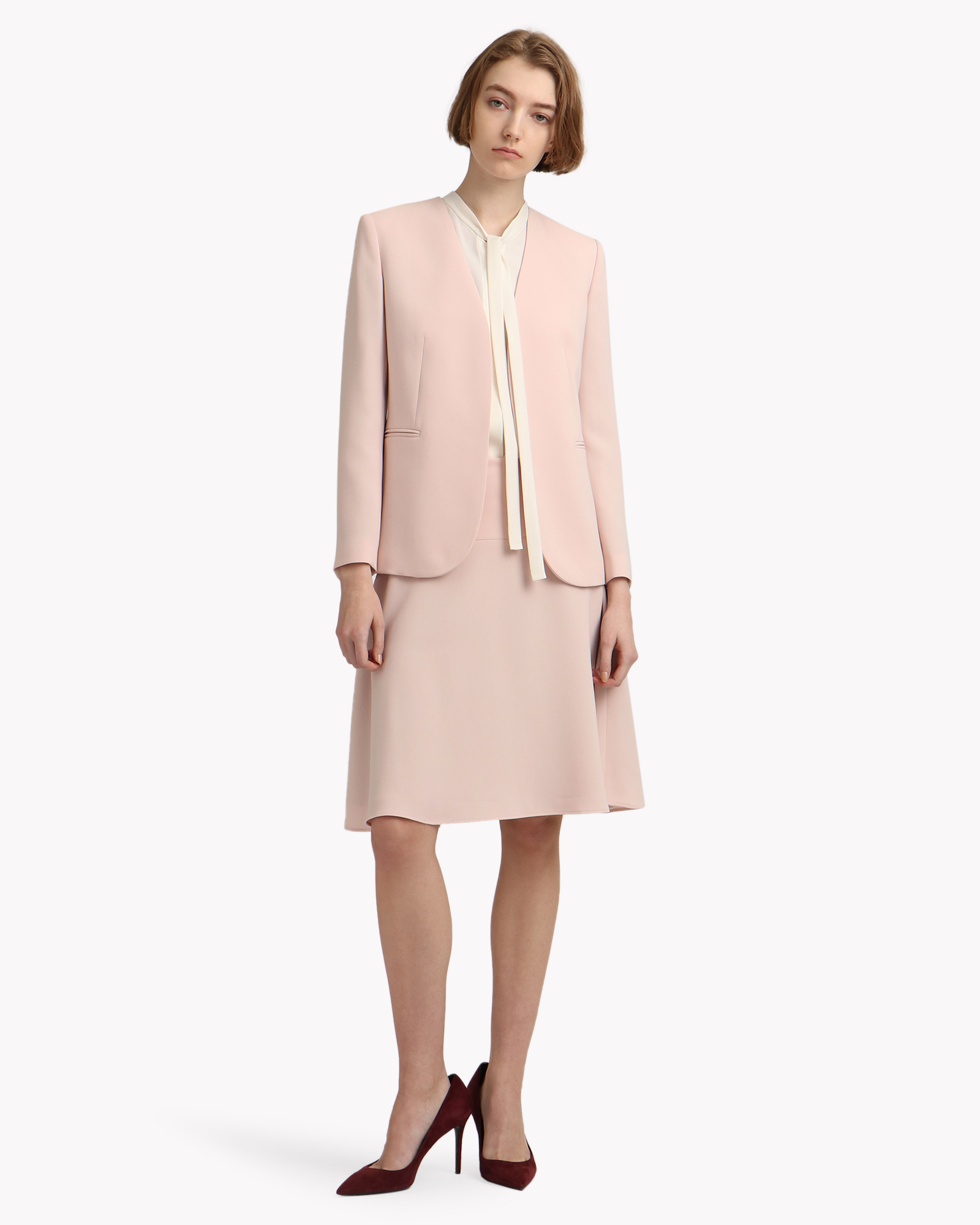 Classic Crepe Flared Skirt L 美品 Theory セオリー SOFT CREPE PLEAT DOROTHEAT.M クレーププリーツスカート XS/アイボリー【2400013034470】