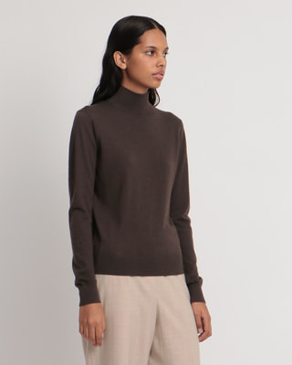 Theory / Regal Wool Tneck P / モカ-