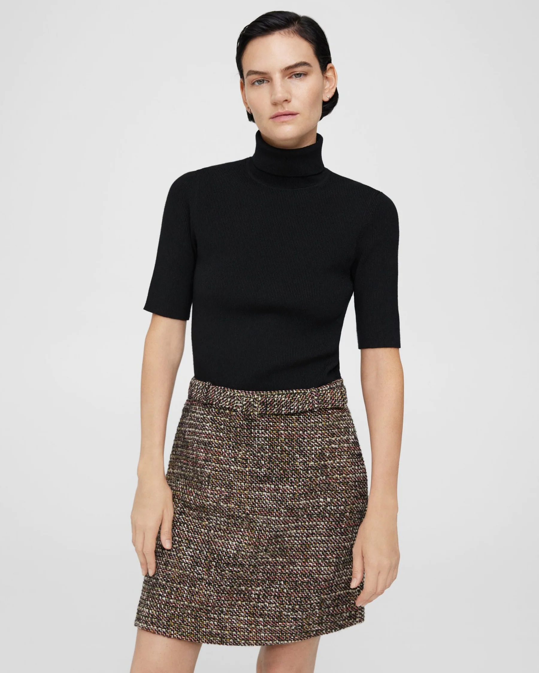 Autumn Tweed Knit Combo Dress | WOMEN(レディース)|Theory 公式