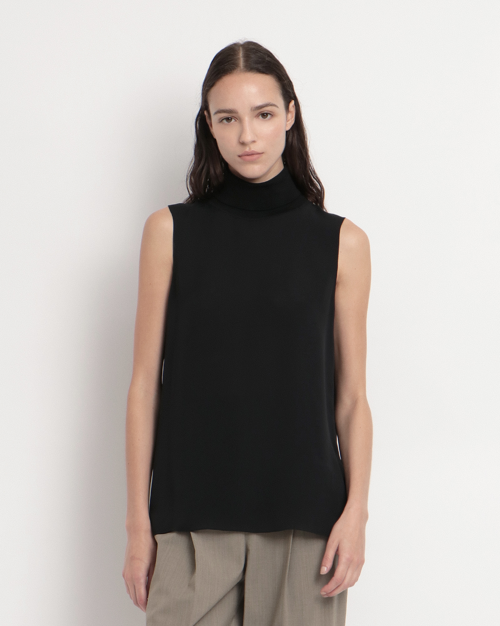 Silk Combo SL Roll Neck Top | WOMEN(レディース)|Theory 公式通販