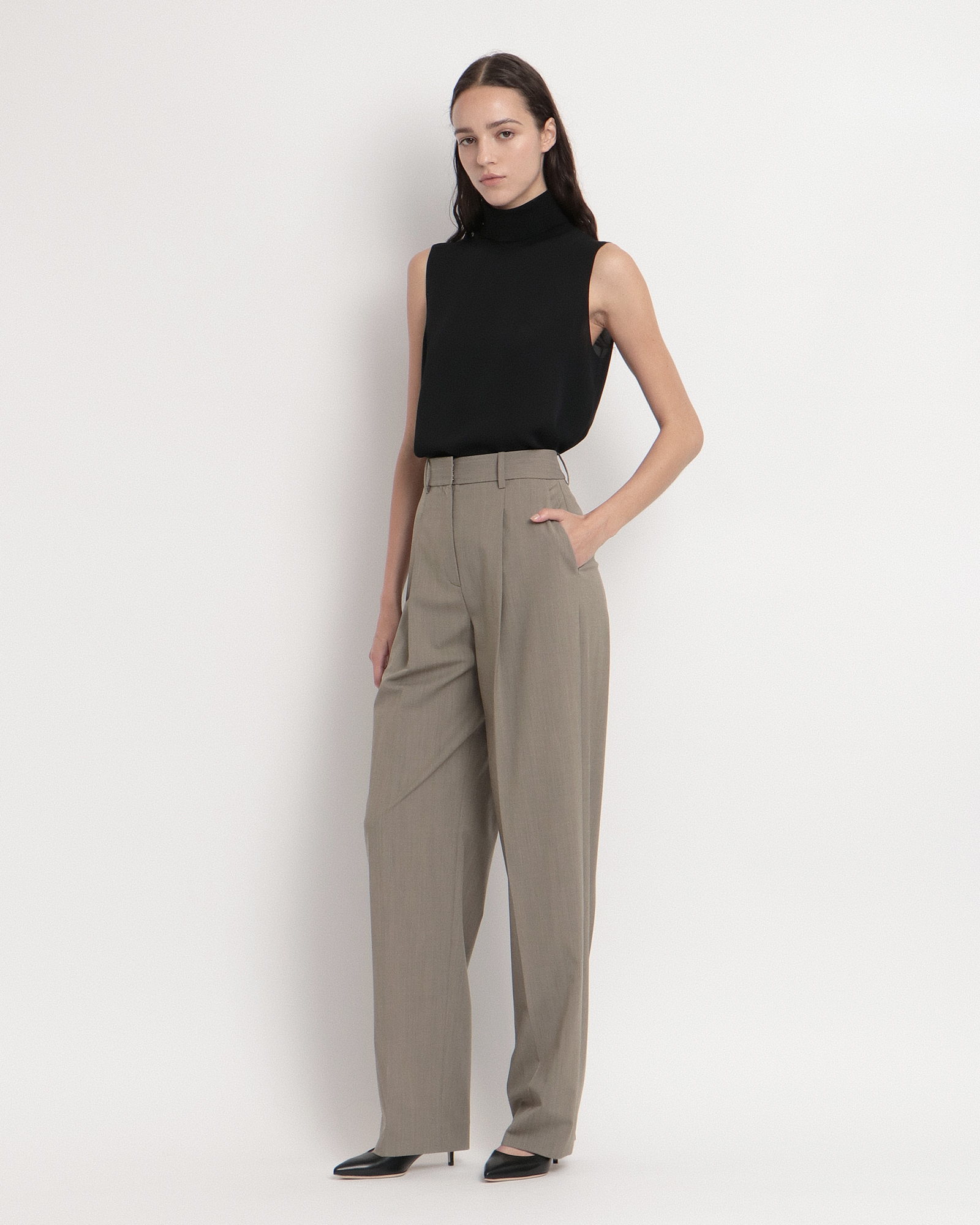 Silk Combo SL Roll Neck Top | WOMEN(レディース)|Theory 公式通販