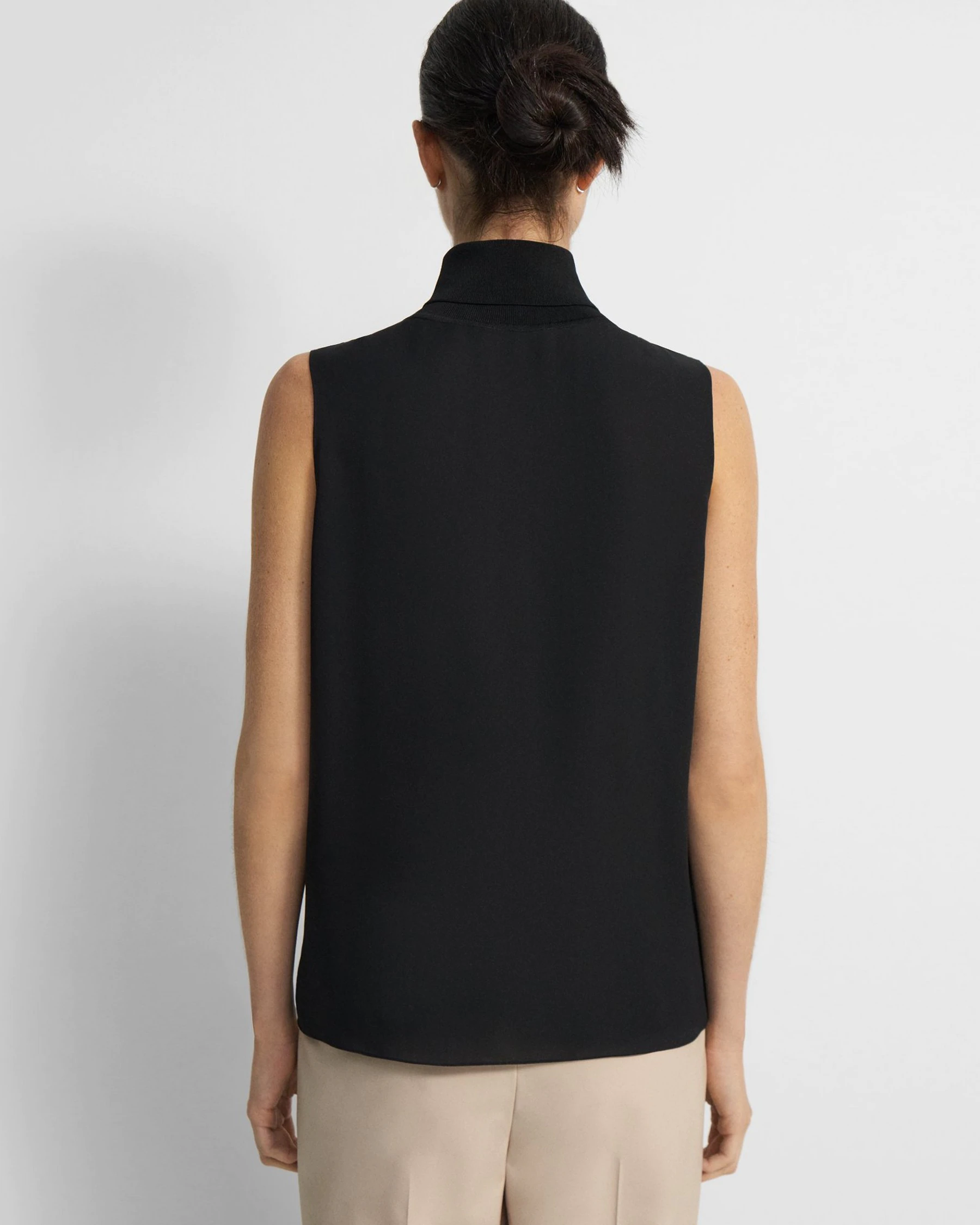Silk Combo SL Roll Neck Top | WOMEN(レディース)|Theory 公式通販