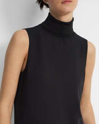 Silk Combo SL Roll Neck Top | WOMEN(レディース)|Theory