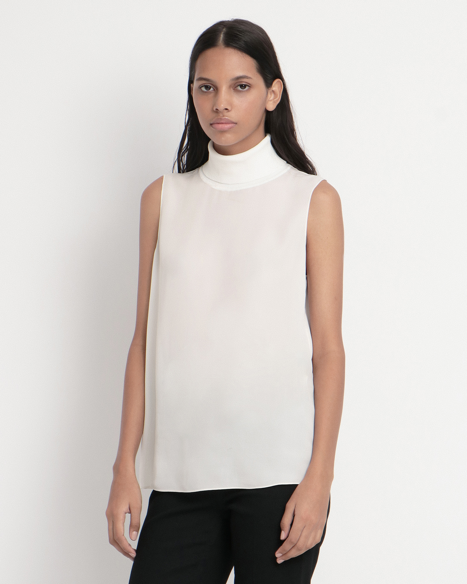 Silk Combo SL Roll Neck Top | WOMEN(レディース)|Theory 公式通販