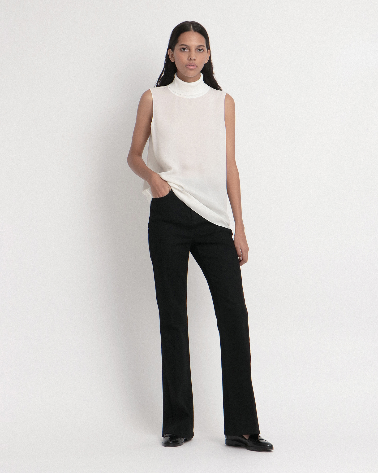 Silk Combo SL Roll Neck Top | WOMEN(レディース)|Theory 公式通販