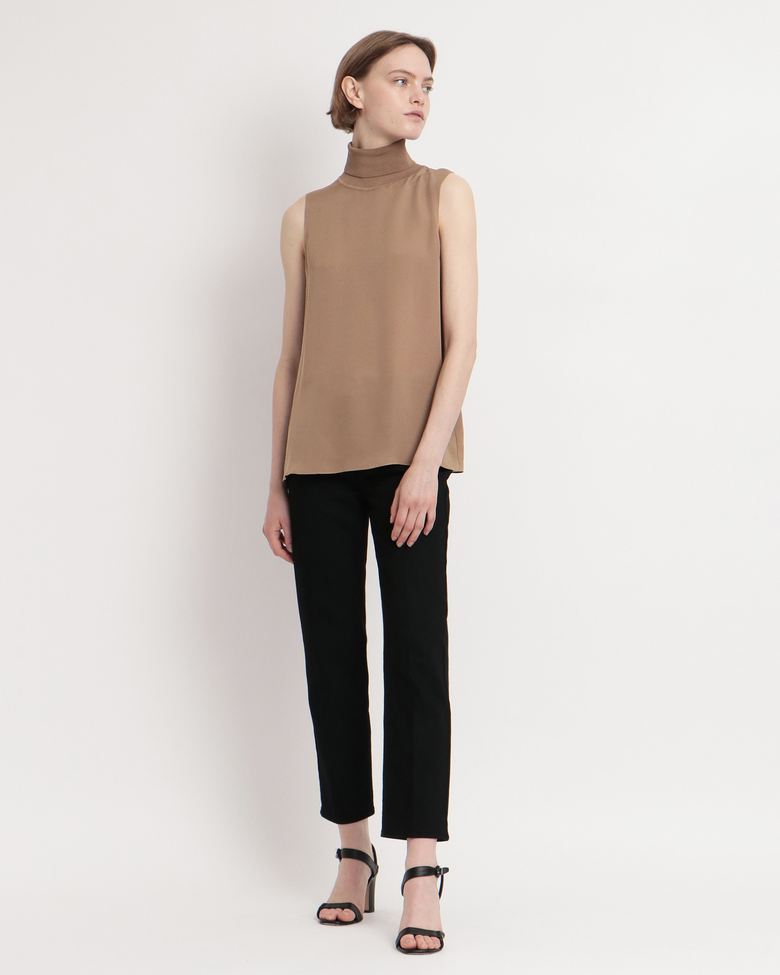 Silk Combo SL Roll Neck Top | WOMEN(レディース)|Theory 公式通販