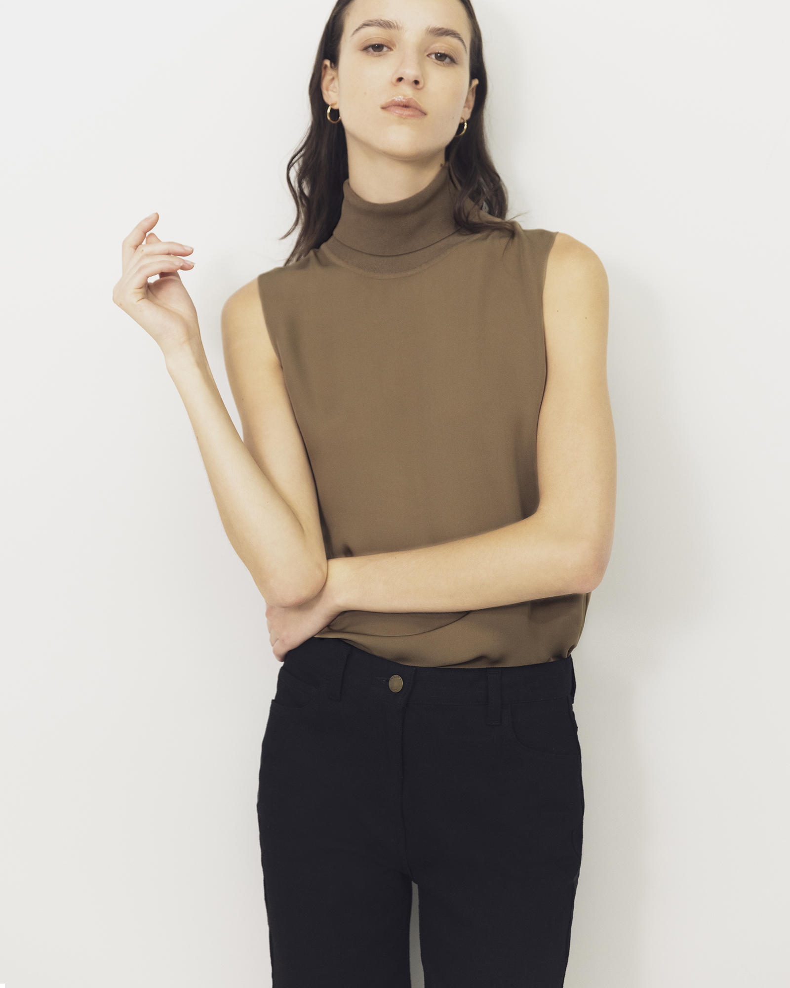 Silk Combo SL Roll Neck Top | WOMEN(レディース)|Theory 公式通販
