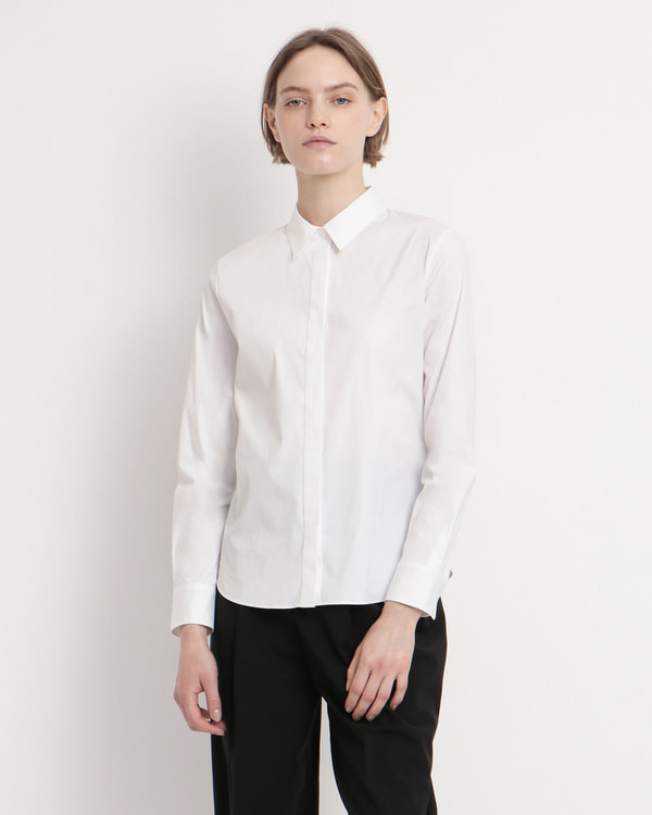 Luxe Classic Fitted Shirt | WOMEN（レディース）｜Theory 公式通販サイト