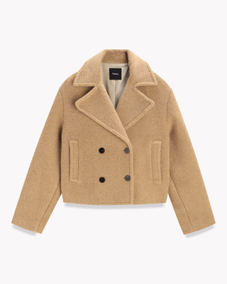 Teddy Fleece Faux Fur Peacoat | WOMEN（レディース）｜Theory 公式 