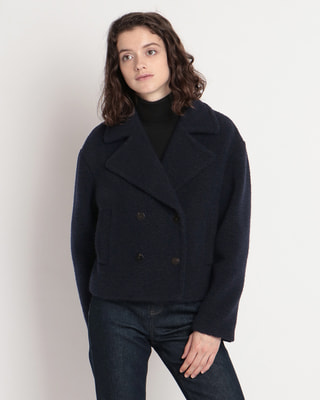 Teddy Fleece Faux Fur Peacoat | WOMEN(レディース)|Theory 公式 ...