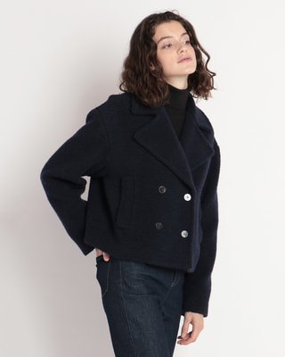 Teddy Fleece Faux Fur Peacoat | WOMEN(レディース)|Theory 公式 ...