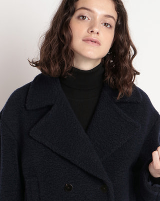 Teddy Fleece Faux Fur Peacoat | WOMEN(レディース)|Theory 公式 ...