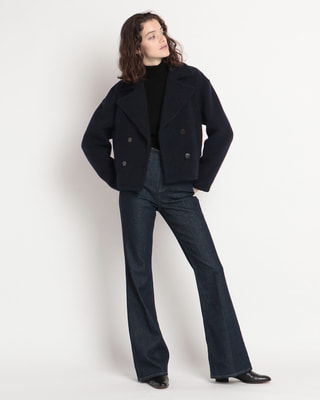 Teddy Fleece Faux Fur Peacoat | WOMEN(レディース)|Theory 公式 ...