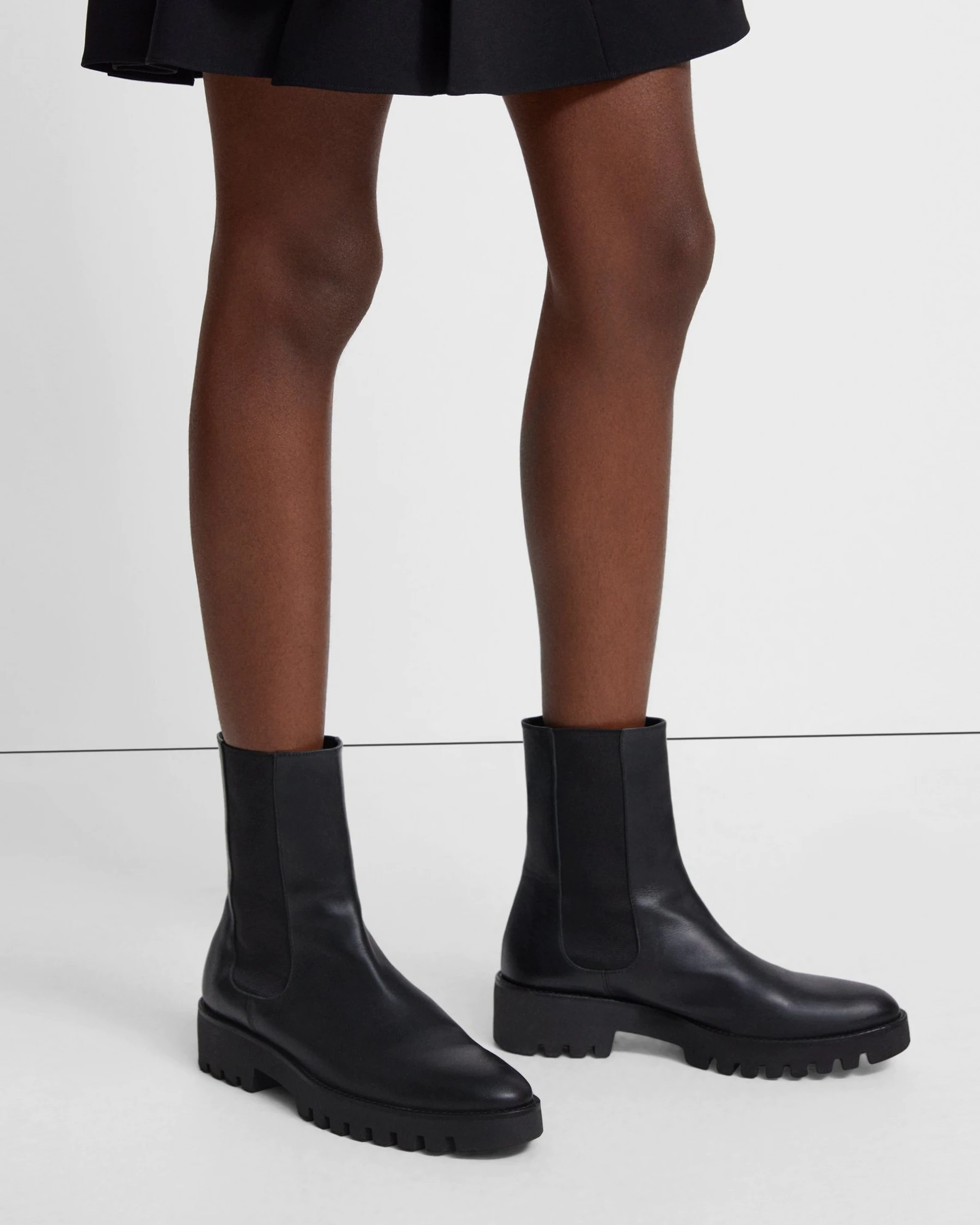 Gloss Calf Chelsea Bootie