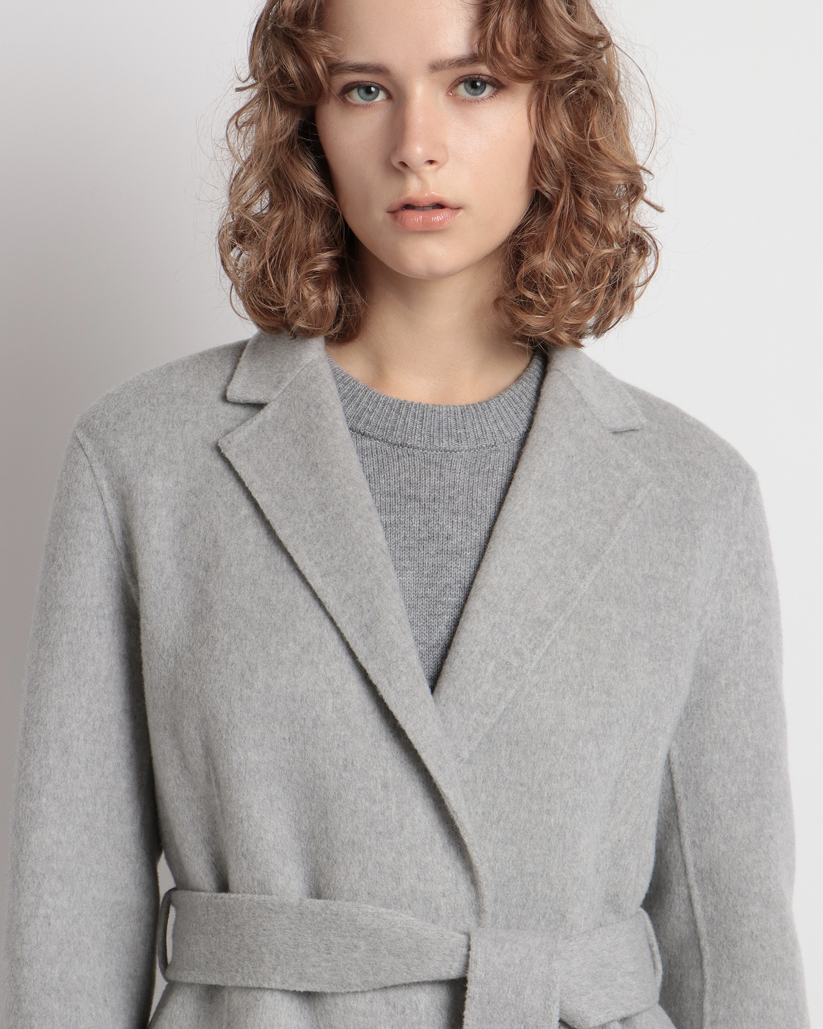 デウス エクスマキナ Theory Luxe New Divide Belt Coat B グレー P