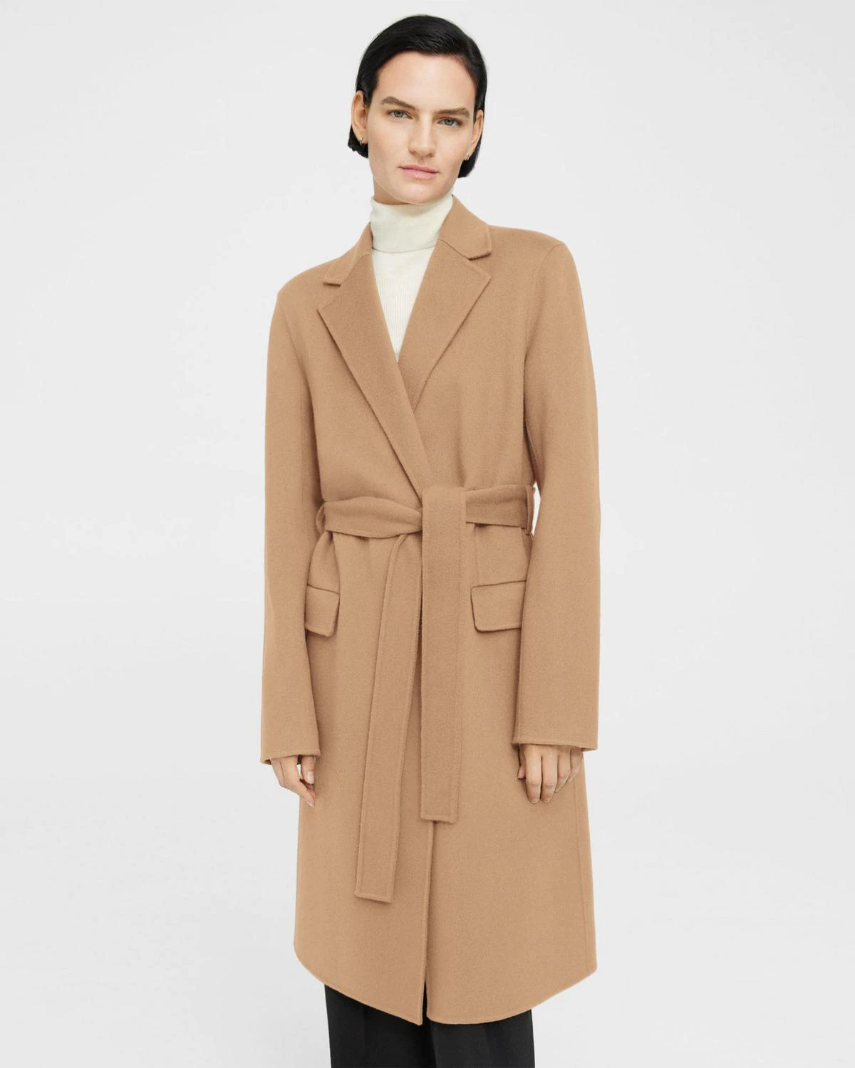 SEEK waist mark short coat brown