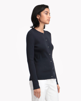 Steady Cotton Crew Neck Cardi | WOMEN（レディース）｜Theory 公式