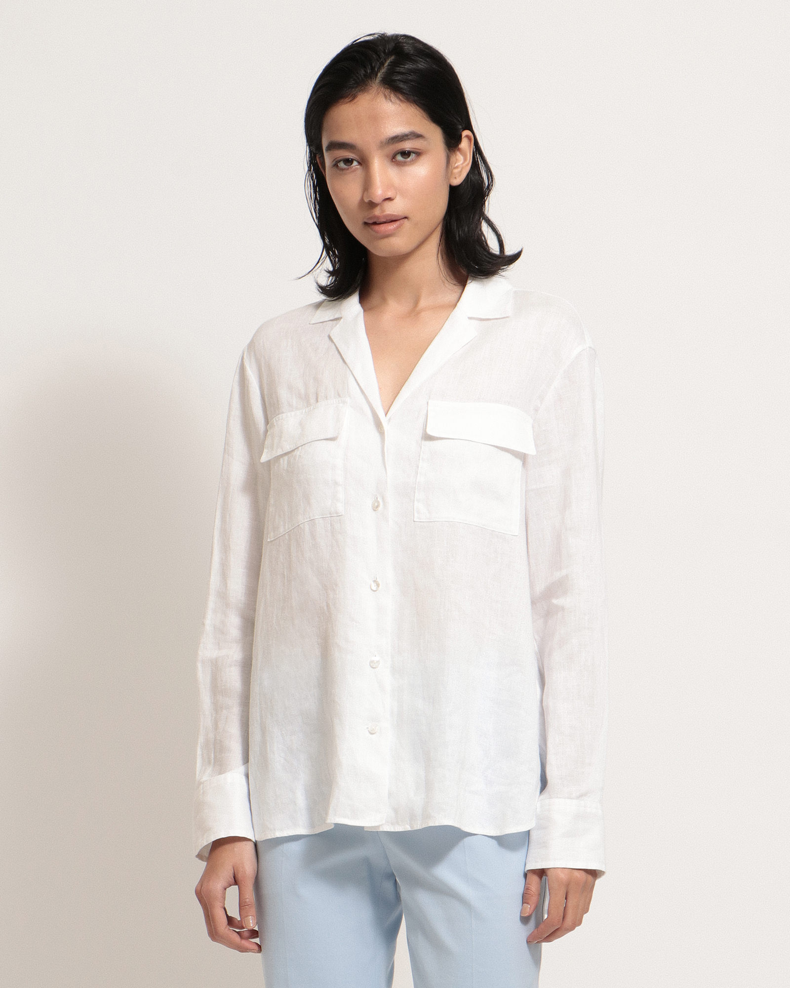 Relaxed Linen Notch Shirt