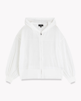Airy Cotton Zip Up Hoodie | WOMEN（レディース）｜Theory 公式通販サイト