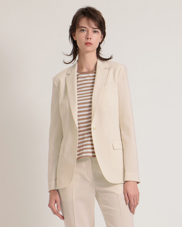 Crisp Poly Staple Blazer B | WOMEN(レディース)|Theory 公式通販 ... theory スカートスーツ ブラック サイズ 4 6