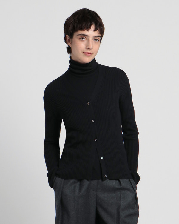 New Washable Wool Vneck Rib Cardi | WOMEN（レディース）｜Theory