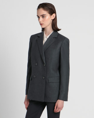 Sleek Flannel Slim DB JKT | WOMEN(レディース)|Theory 公式 Sleek Flannel Slim DB JKT | WOMEN(レディース)|Theory 公式