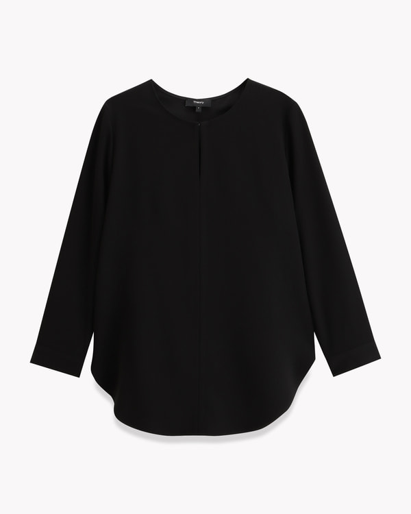 【Theory】一部店舗限定 Admiral Crepe Slit Front Top 【Theory】一部店舗限定 Admiral Crepe Slit Front Top