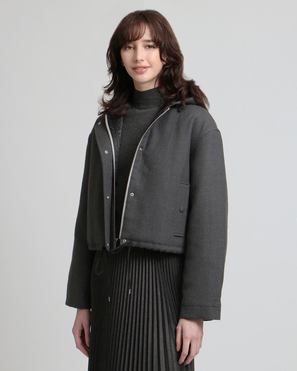 Double Flannel Cropped Parka | WOMEN（レディース）｜Theory 公式