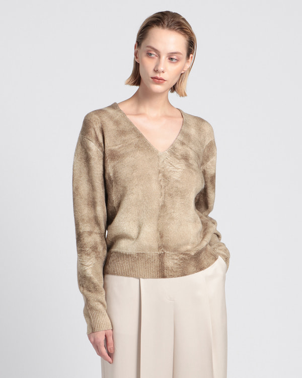 【Theory】Felted Wool Cash OS Vneck PRT 【Theory】Felted Wool Cash OS Vneck PRT