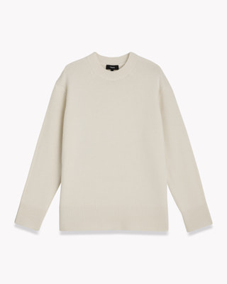 TheoryCASHMERE/SOLID CREW セオリーベージュ