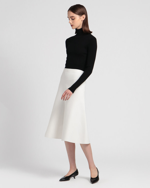 【Theory】Wooster Crepe Knit Midi Trumpet SKT 【Theory】Wooster Crepe Knit Midi Trumpet SKT
