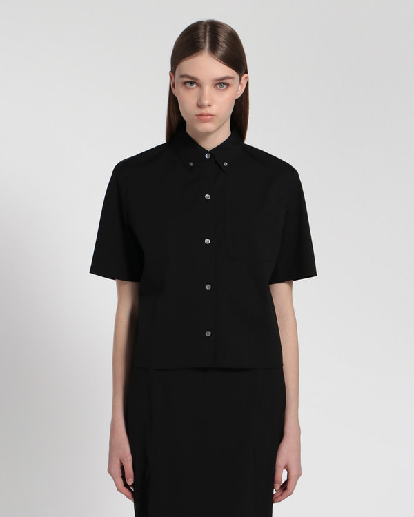 【Theory】Cotton Shirting Boxy SS PKT SH 【Theory】Cotton Shirting Boxy SS PKT SH