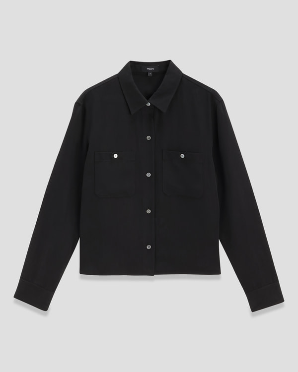 【Theory】Fluid Lyocell LS Boxy PKT SH 【Theory】Fluid Lyocell LS Boxy PKT SH
