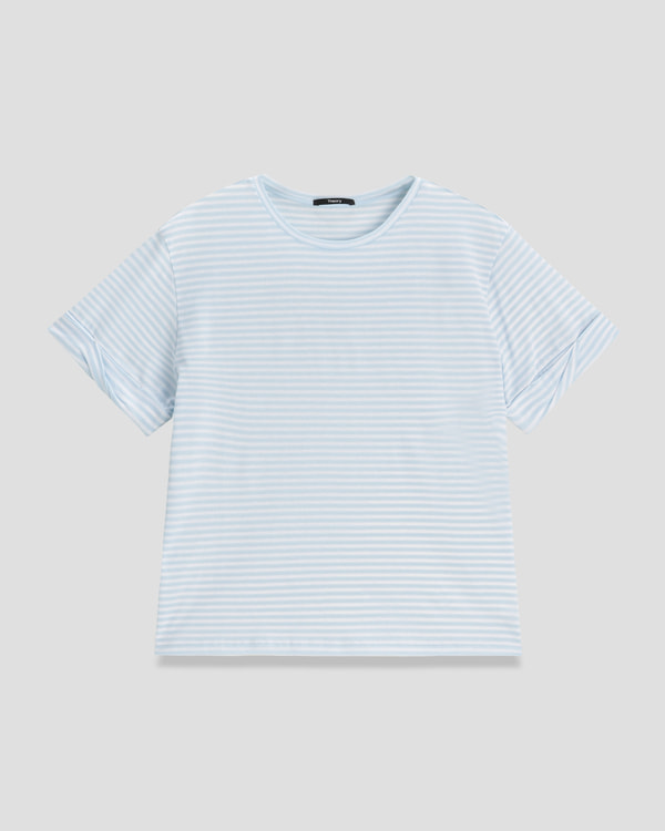 【Theory】Stripe Tee Boxy Rolled Tee 【Theory】Stripe Tee Boxy Rolled Tee