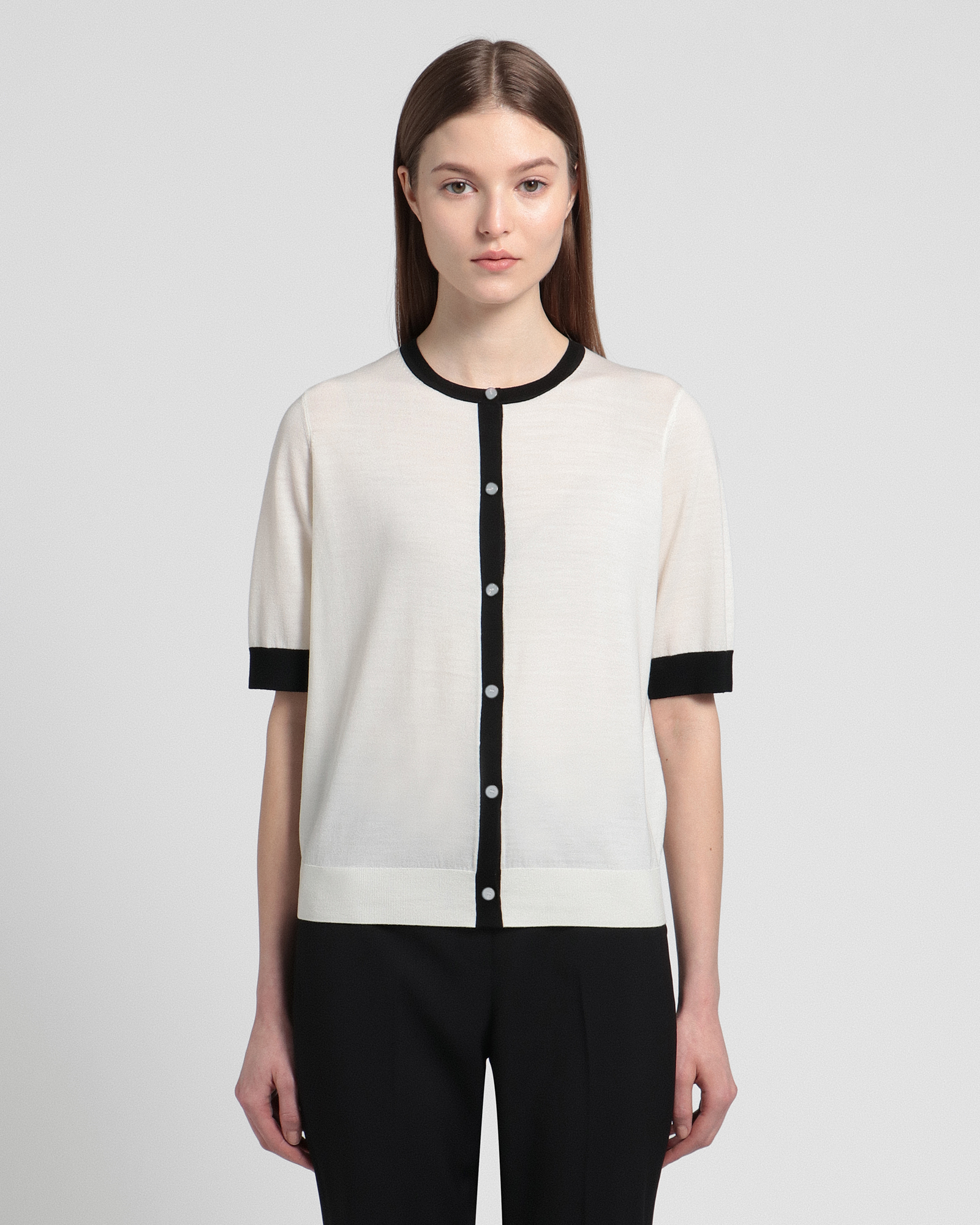 Regal Wool Silk Trim Cardi | WOMEN（レディース）｜Theory 公式通販 
