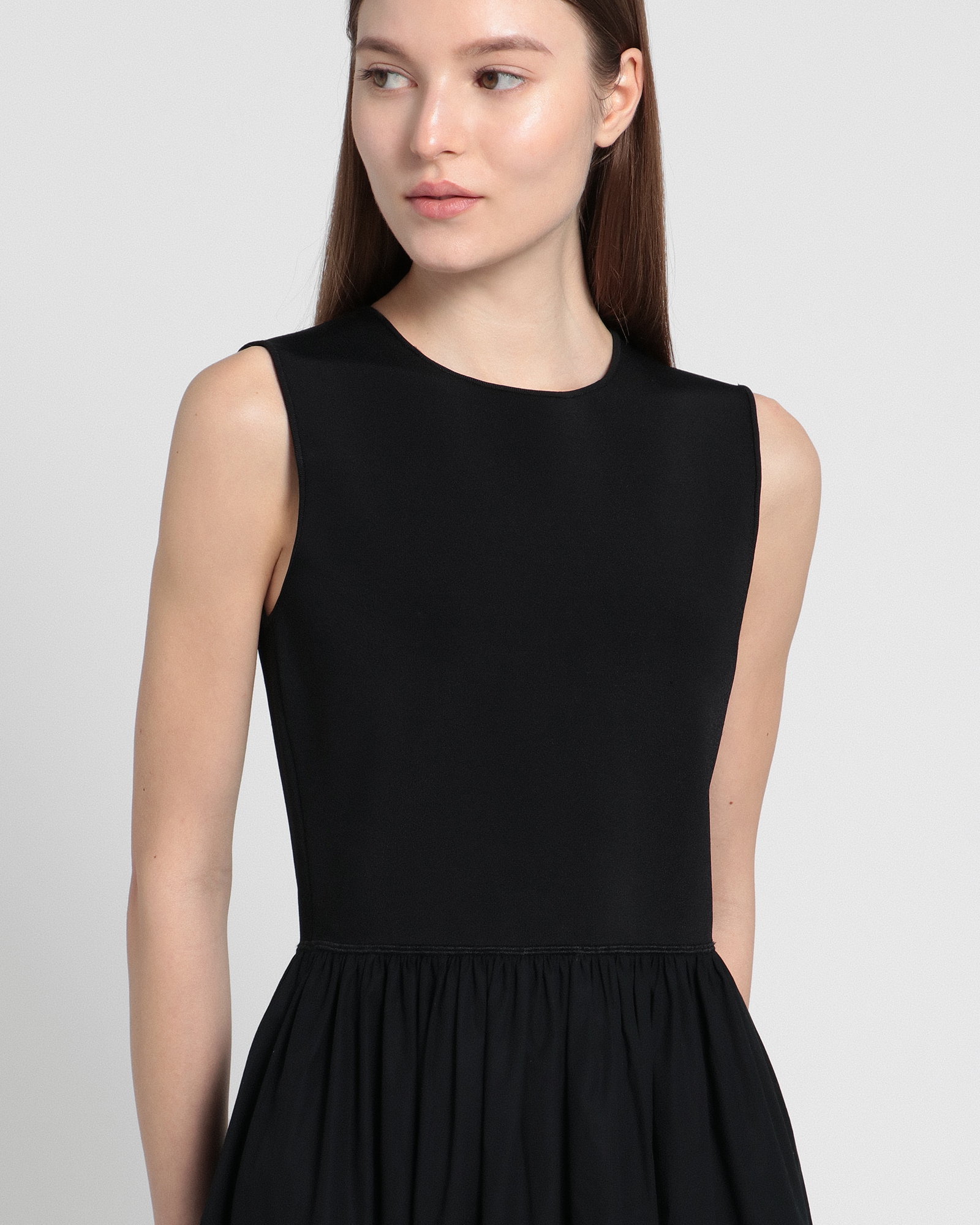 Glossed Poplin Crew NK C VOL DR | WOMEN（レディース