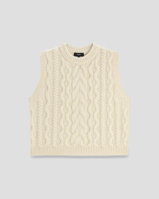 Felted Wool Cash Cable Vest | WOMEN（レディース）｜Theory 公式通販 