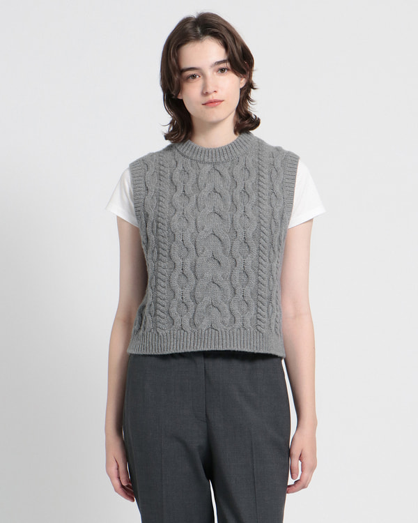 Felted Wool Cash Cable Vest | WOMEN（レディース）｜Theory 公式通販 