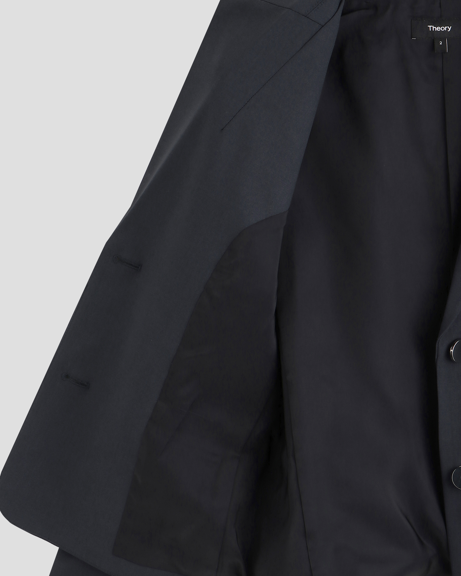 新品未使用 セオリー 24AW Crop Boxy SB JKT J ブラック Traceable Wool Crop Boxy SB JKT J | WOMEN（レディース